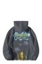 Women's Men's Anthracite Astroworld Travis Scott Printed Oversize Hoodie with Kangaroo Pocket - 2