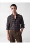 Quality Parts from Çelebi Store Standard Fit Checked Embroidered g Gabardine Men's Shirt