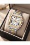 Rym-614270 Roma Numerals Square Men's Wristwatch - Steel Strap - 3