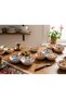 Handmade Ceramic 3-Compartment Snack Bowl & Sauce Bowl - Authentic Patterned 3-Compartment Presentation Plate (Mixed Pattern) - 6