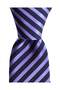 Purple Striped Navy Blue Silk Tie – 7.5 cm Wide - 5