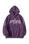 Women Men Purple Outraged Printed Ebstar Oversize Hooded Kangaroo Pocket Sweatshirt Hoodie