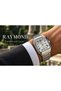 Rym-614270 Roma Numerals Square Men's Wristwatch - Steel Strap - 2