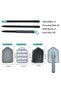 Floor Scrub Brush, 3-In-1 Tile Tub Floor Scrubber with Adjustable Long Handle Shower Cleaner Brush and 3 Detachable Replacement Brush Heads for Cleaning Bathroom Kitchen Walls Tub Tile - 7