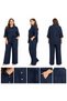 Plus Size Crochet-Detail Tunic with Pockets, Laces, Buttons, Trendy, Non-Seasonal, Seasonal Bottom-Up Top Set