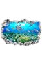 Undersea Shark and Dolphin Themed 3D Look Broken Wall Sticker for Children's Room - 3