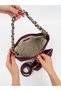 Women's Suede Puppy Shoulder Bag Set 26X16 cm - 4