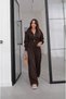 Women's Double Zipper Wide Leg Knitwear Set