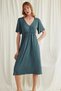 Arias Closet Lace Piece Maternity Nightgown with Buttons on the Front Viscose - 7