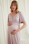 Pack of Lace Maternity Nightgowns with Buttons on the Front, Viscose Nightgowns - 4