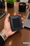 Viral Genuine Leather Black Minimal Design Unisex Wallet - 3