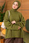 Wide Sleeve Ribbed Knitwear Tunic Sweater - 3