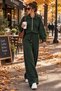 Polo Collar Knitwear Sweater Trouser Set