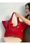 Stella Star Form Charm Detailed Casual Patent Leather Faux Leather Shoulder Bag - 2