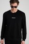 Ds Damat Regular Fit Black Plain Sweatshirt - 4
