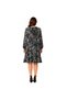 Plus Size Ic Gostermez Full Lycra Patterned Trendy Ruffled V-Neck Dress with Elastic Sleeves Seasonal Burumcuk Fabric Dress - 3