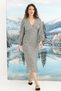 S Closet 100% Viscose Patterned Long Sleeve Satin Dress - 2