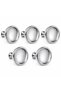 Roza Round Button Handle, Chrome, 5 Pieces - 2