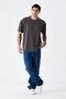 Gray Premium Oversize Basic T-Shirt – Silky Textured Special Cupra Interlock Fabric - 8