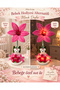 Baby Gift: Pink Chenille Flower Night Light with Teddy Bear – Baby Gift with Special Note