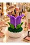 Tulip Sparkle Purple Chenille Makeup Brush Holder and Jewelry Organizer – Decorative Gift - 2
