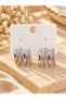 Multi-View Stone and Plain Mini 316L Stainless Steel Earrings - 5