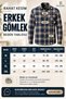 Relaxed Fit Winter Plaid Pattern Long Sleeve Classic Men's Dad Shirt - 7