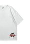Women's Men's White 222 Printed Oversized Crew Neck Short Sleeve T-Shirt - 4