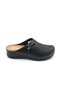 Beet Sb-3 Genuine Leather Black Anatomical Daily Women's Slippers - 3