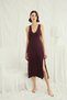 S Closet Chest and Back Cut-Out Lace Slit Strap Nightgown