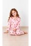 Girls Teddy Bear and Heart Patterned Long Sleeve Buttoned Pajama Set |   Sleeping Band with Gift - 4