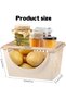 2 Pack Large Stackable Open Front Storage Bins with Lids - Plastic Container Organizer for Potato, O - 3