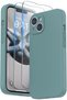 Compatible with iPhone 14 Case with Screen Protector (Camera Protection & Soft Microfiber Lin