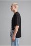 Boxy Fit Crew Neck Printed Short Sleeve T-Shirt J0783Ax26Au - 3