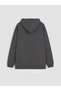 Ozmarka New Season Anthracite Hooded Oversize Women's Cardigan - 3