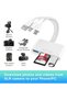 قارئ بطاقات ذاكرة متعدد الاستخدامات (5 في 1)، ومحول USB OTG، وقارئ بطاقات SD لأجهزة iPhone/iPad، وUSB-C وUSB. - 2