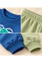 2 İpilks 100% Cotton Top and Bottom Children's Set with Turtle Pattern, Suitable for Boys' Kindergarten & Nursery - 7
