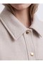 Nevavm Farkıyla Lcw Vision Beige Cashmere Plain Comfortable & Relax Women's Shirt Jacket - 3