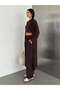 Women's Comfort Sandy Fabric Three-Piece Ensemble (Cardigan, Crop Pants) - 6