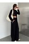 Women's Comfort Sandy Fabric Three-Piece Ensemble (Cardigan, Crop Pants) - 8