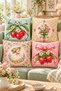 Şirin Evim Digital Printing Top Quality 4-Piece Throw Pillow Cover Set (43X43 Double-Sided Printed) - 3