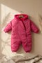 Miss Grap Premium Pink Lined Hooded Baby Cosmonaut Jumpsuit - Winter Waterproof Baby Snow Outfit