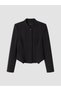 Black Judge Collar Women's Blazer Jacket - 5