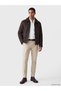 Esvab • Modern & Distinctive Standard Fit Leather Look Men's Coat - 3