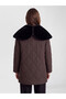 Peak New Season Brown Hooded Quilted Oversize Women's Puffer Coat - 4