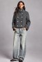 High Collar Olesa Women's Oversize Cashmere Coat Jacket - 4