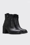 Genuine Leather 315Za58101 Black Women's Thick Heeled Boots - 4