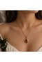 Natural Agate Stone Drop Pendant Women's Necklace