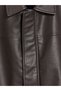 Esvab • Modern & Distinctive Standard Fit Men's Leather Look Coat - 8