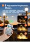 Solar String Lights Outdoor 65FT, 20MTR 40- ST14 Edison Bulbs Waterproof and Shatterproof Heavy Duty String Lights with Remote for Patio Garden Party (8 Modes), black.(20MTR-40 BULB),Warm White - 2